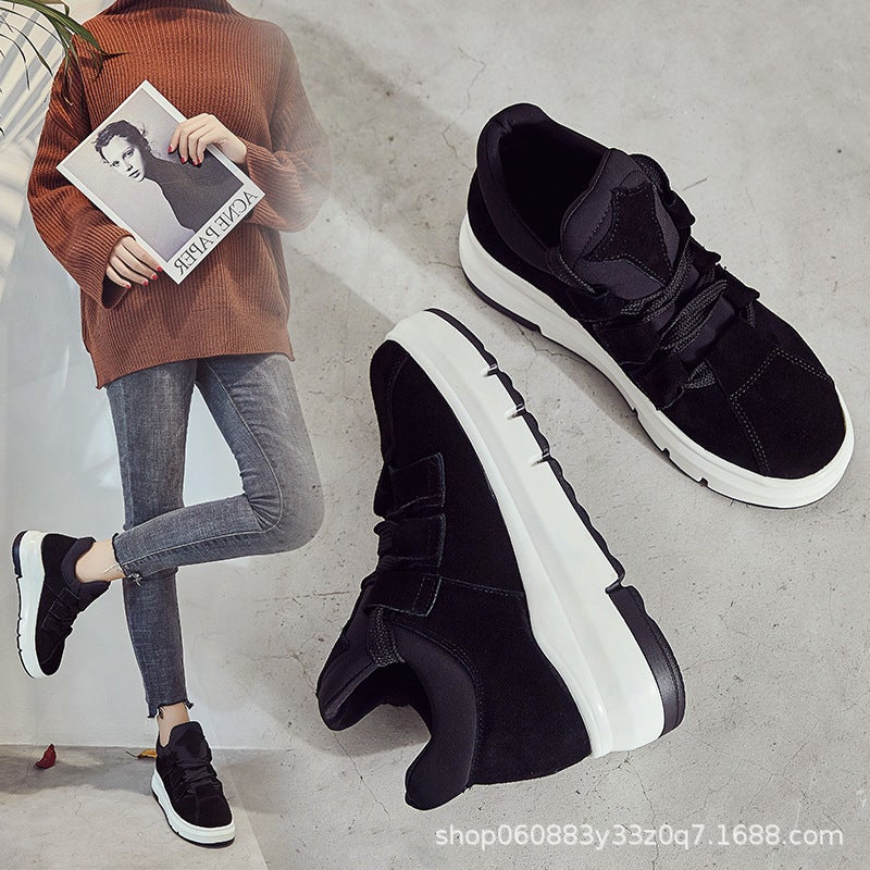 Shoes for Women in Winter Fleece-Lined to Heattech New Style 32 Thick Soles 33 Inner Heightening 34 Popular Sports K-Style Versatile Lightweight Cotton Shoes - Image 4