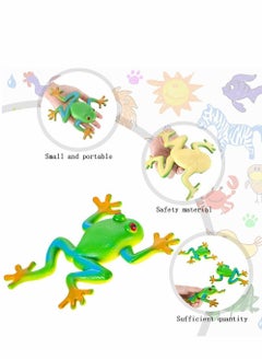 نيبمينينت Frog Toys 3 Pieces Realistic Figurines Simulation Animal Model Soft Stretchy Spoof Vent Stress Toy Party Decor  - Image 4