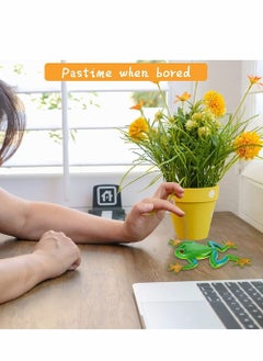 نيبمينينت Frog Toys 3 Pieces Realistic Figurines Simulation Animal Model Soft Stretchy Spoof Vent Stress Toy Party Decor  - Image 5