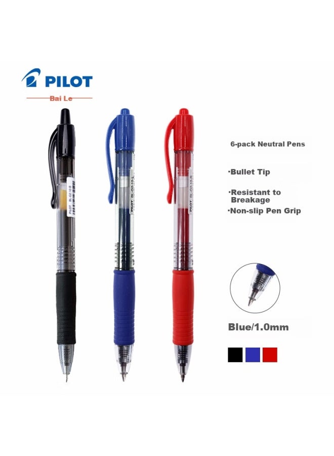 PILOT G2 Retractable Gel Ink Pen, Blue, 1.0mm, Pack Of 6 - Image 4