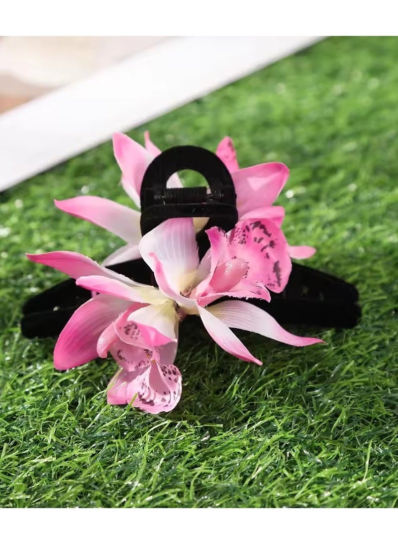 Goolsky Flower Hair Claw Clips for Women Girls Hair Clip Barrette Gladiolus Hair Clamps Headwear Hair Accessories - Image 1