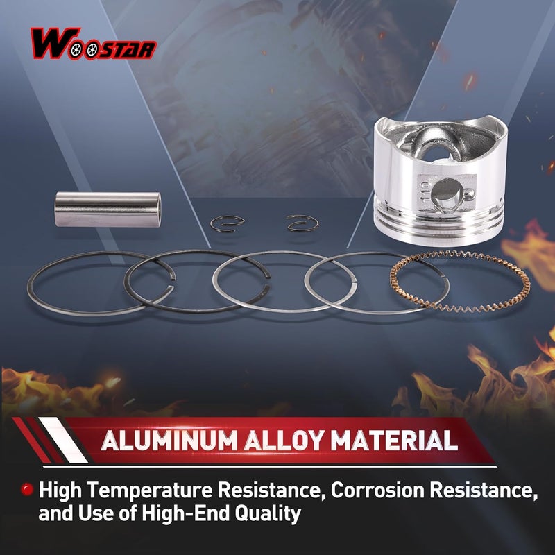 WOOSTAR 52.4 mm Piston Ring Replacement for 110cc Engines - Image 4