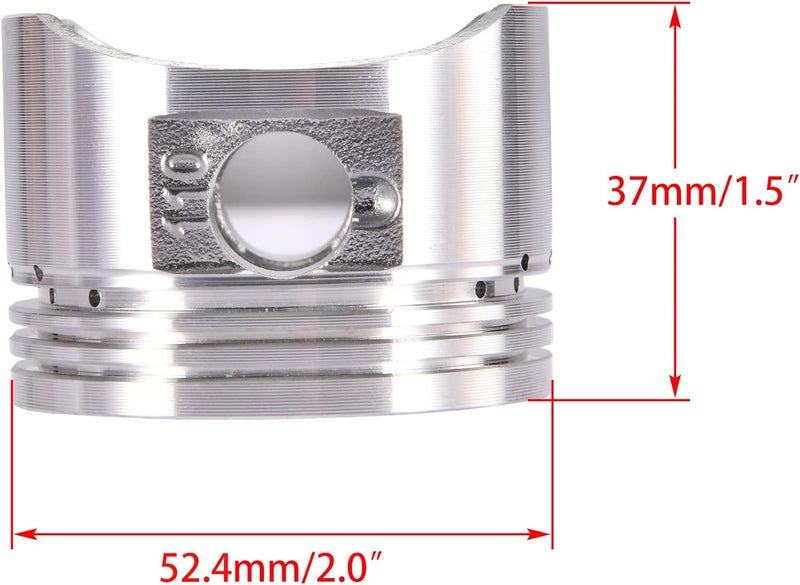 WOOSTAR 52.4 mm Piston Ring Replacement for 110cc Engines - Image 2