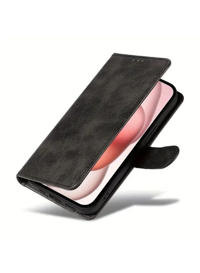 Light Brown Shockproof Wallet Case Compatible With Galaxy A23 5G Scratch Resistant Anti Magnetic - Image 3