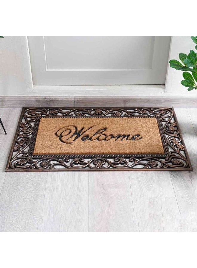 Pan Home حصيرة ترحيب والت 55x90 سم طبيعية/سوداء - Image 1