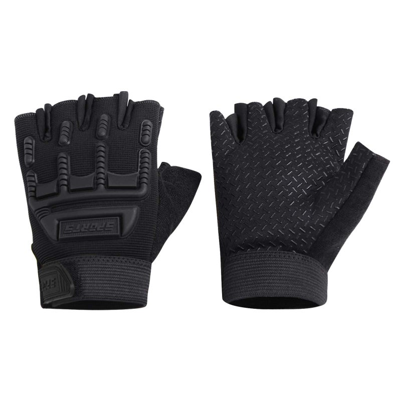 GREUS Kids Half Finger Cycling Gloves - Breathable Non Slip Bike Riding Gloves with UV Protection for Boys & Girls Aged 6-10 - Image 3