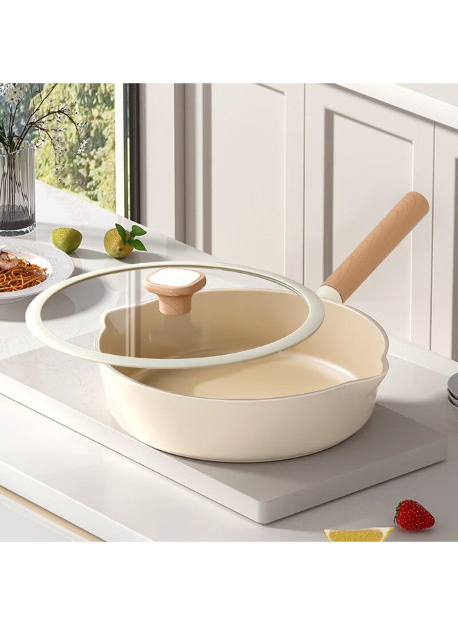Amercook Titanium Ceramic Non-stick Frying Pan, Uncoated Skillet For Eggs And Steak, Deep Frying Pan For Home Use On Induction And Gas Stoves - Image 1