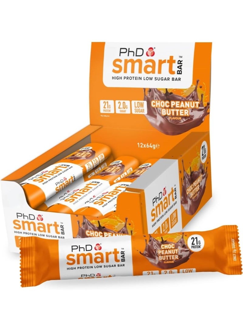 PhD Smart Bar High Protein - Choc Peanut Butter - (12 pieces)  - Image 1