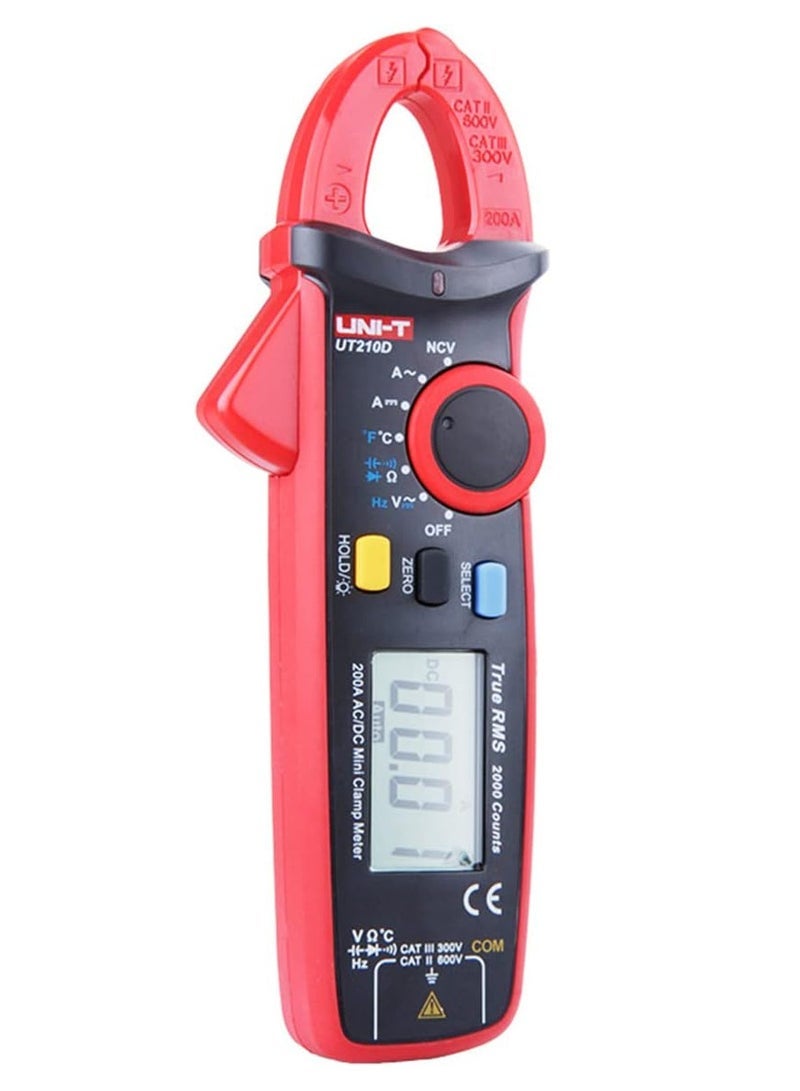 ECVV UNI-T Digital Clamp Meter Mini AC/DC Current Voltage Resistance Capacitance Temperature Clamp Multimeter High Precision Non-Contact Multimeter - Image 1