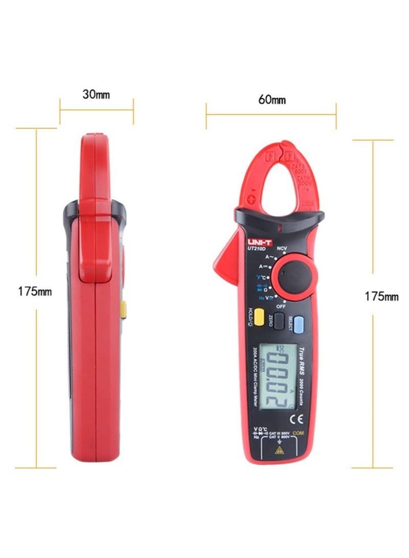 ECVV UNI-T Digital Clamp Meter Mini AC/DC Current Voltage Resistance Capacitance Temperature Clamp Multimeter High Precision Non-Contact Multimeter - Image 2