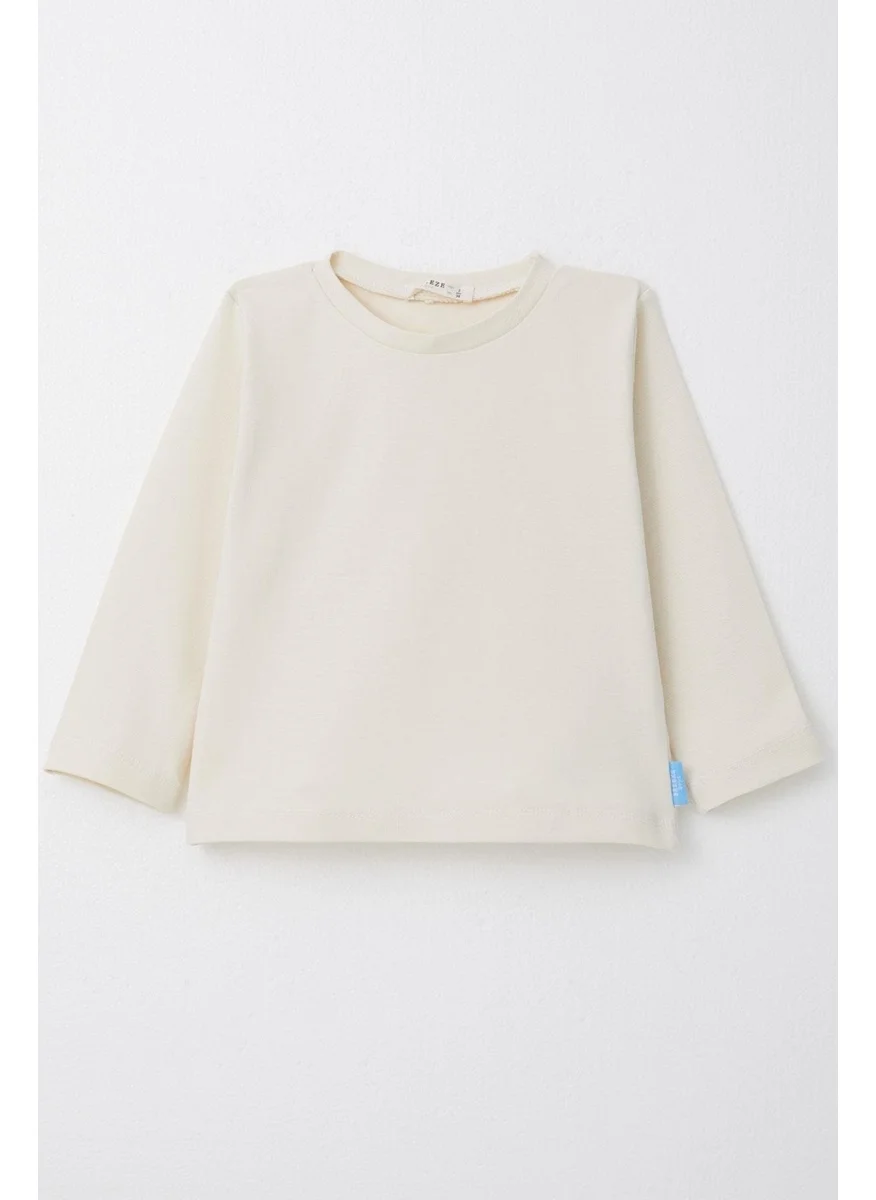Breeze Boy Long Sleeve T-Shirt Basic 1-4 Years, Ecru