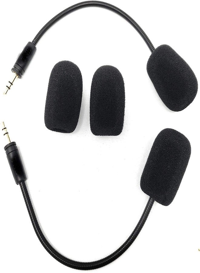 TNE 2-Pack Replacement 3.5mm Game Mics Microphone Boom for Turtle Beach Ear Force XO Four & Recon 150 50 50X 50P 60P Camo Xbox One PS4 Gaming Headsets Premium with Lock - Image 1