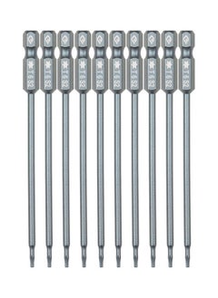 NIBEMINENT 10-Piece Security Torx Bit Set Grey 