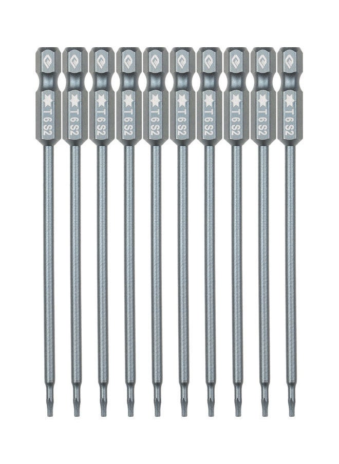 NIBEMINENT - 10-Piece Security Torx Bit Set Grey - Image 1