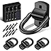 XaXmTee 12 Trailer D Rings Tie Down Anchors 4 Pack Heavy Duty Black Steel BoltOn Forged D Ring with More Than 12000lbs Breaking Strength for Semi Truck Trailer RV Cargo Tie Downs - Image 2