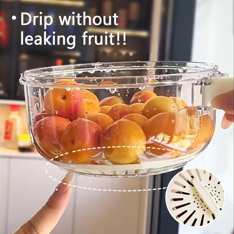 ENNCOZY MultiFunction Drain Basket Fruit and Veggie Washing Bowl with Collapsible Handle Kitchen Sink Drain Basket for Rinsing Straining Storage Fruit - Image 4