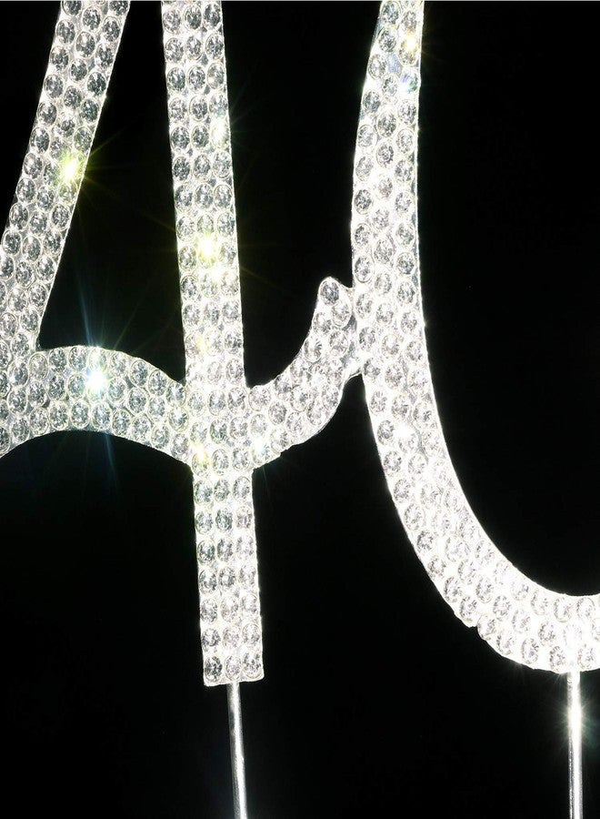 Scotamalone 40Cake Topper | Premium Bling Rhinestone Diamond Gems | 50th Birthday or Anniversary Party Decoration Ideas | Quality Metal Alloy | Perfect Keepsake - Image 3