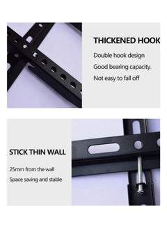 Genetic Universal Wall Mounted TV Mount Bracket For 32 To 65 Inch LCD LED Flat Screens Heavy Duty Adjustable Space Saving VESA Compatible Sturdy Streamlined Design , For Flat and curved TV'S Easy Installation  - Image 3