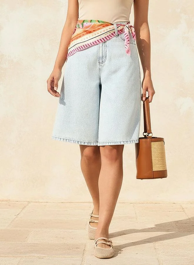 Splash FAV Mid Rise Burmuda Cotton Shorts with Pockets