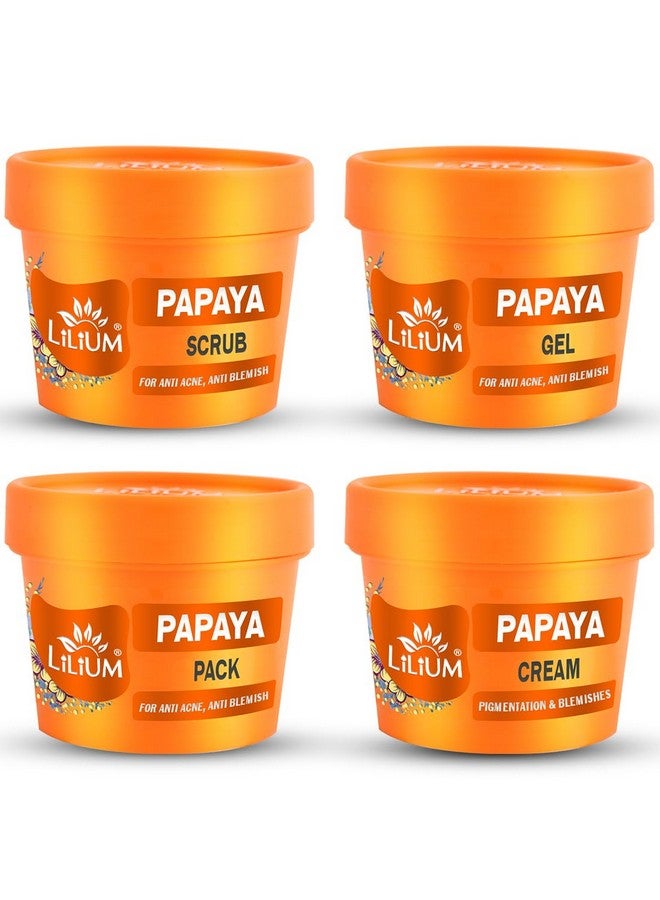 Lilium Papaya Facial Kit 500gm | Skin Brightening & Fine lines Reducer | Vitamin-Rich Skincare Set for Radiant, Smoothing & Glowing Skin | 100% Vegan | For Women & Men | All Skin Types - Image 3