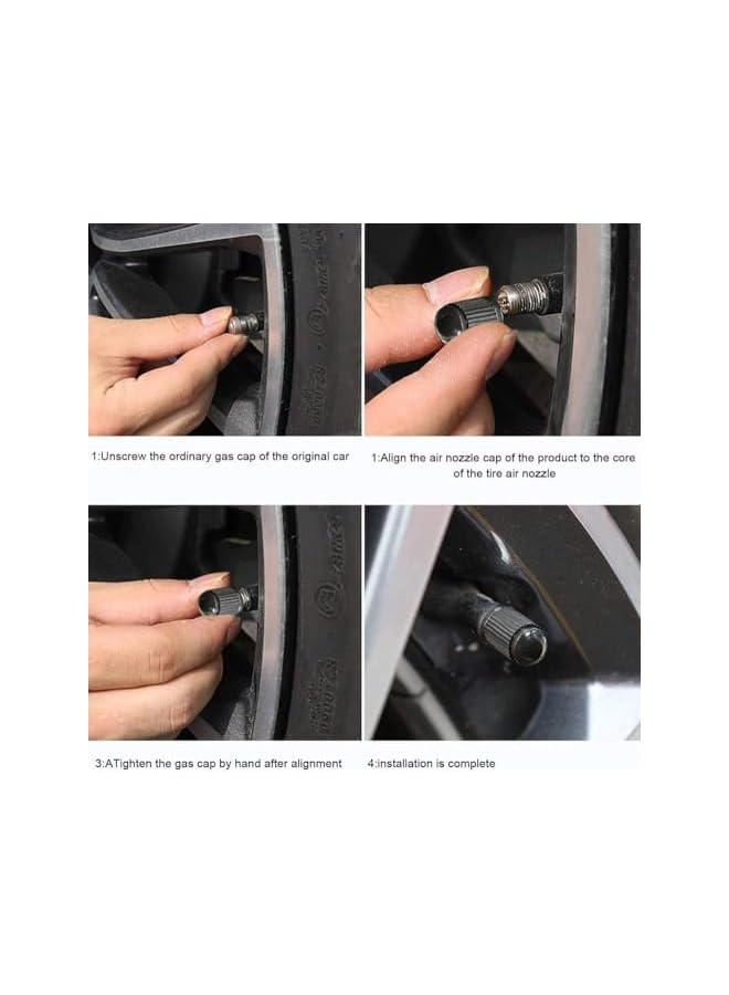 S-TOP Tire Valve Stem Cap, 24 PCS Universal Dustproof Waterproof Air Caps with Rubber Sealing Ring for Car SUV Truck Motorbike Bicycle, for Reliable Tire Pressure Protection - Image 3