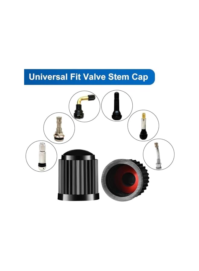 S-TOP Tire Valve Stem Cap, 24 PCS Universal Dustproof Waterproof Air Caps with Rubber Sealing Ring for Car SUV Truck Motorbike Bicycle, for Reliable Tire Pressure Protection - Image 1