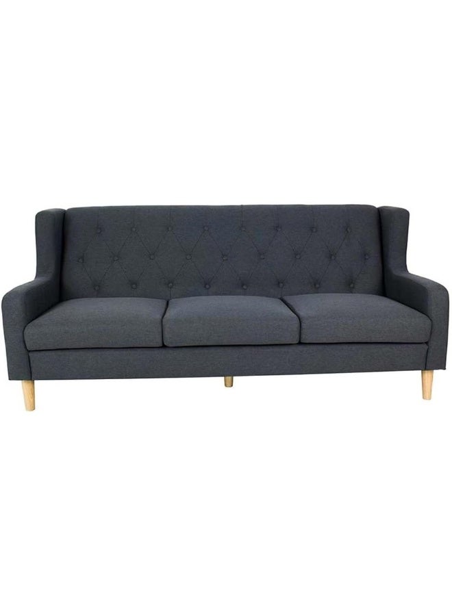 Comfynest Comfynest Zirco 3Seater Fabric Sofa With 2Year Warranty 195X85X88Cm Dark Grey - Image 3