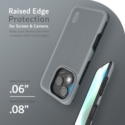 TUDIA DualShield Grip Designed for Honor 400 Lite (2025), [MergeGrip] Military Grade Dual Layer Shockproof Slim Tough Heavy Duty Protective Phone Case Cover (Grey) - Image 4