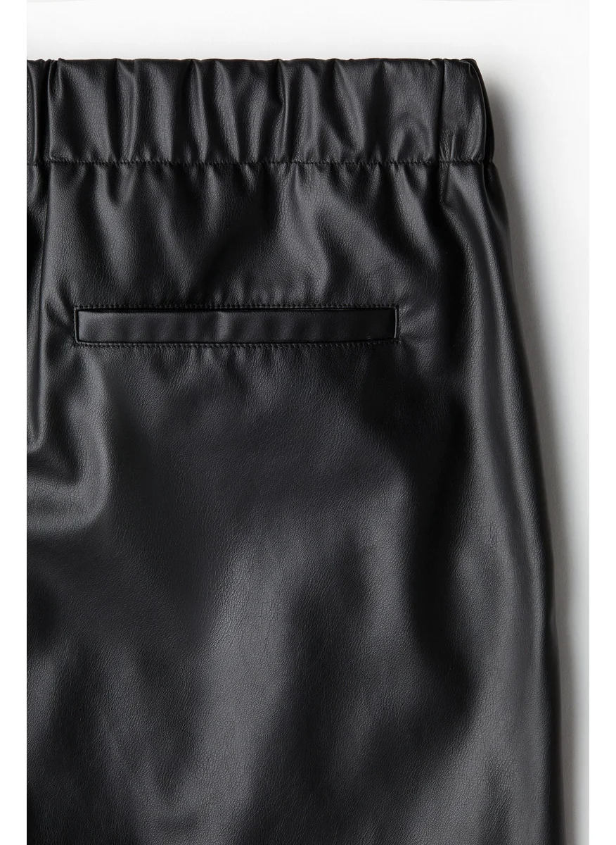 H&M Relaxed Fit Coated Trousers