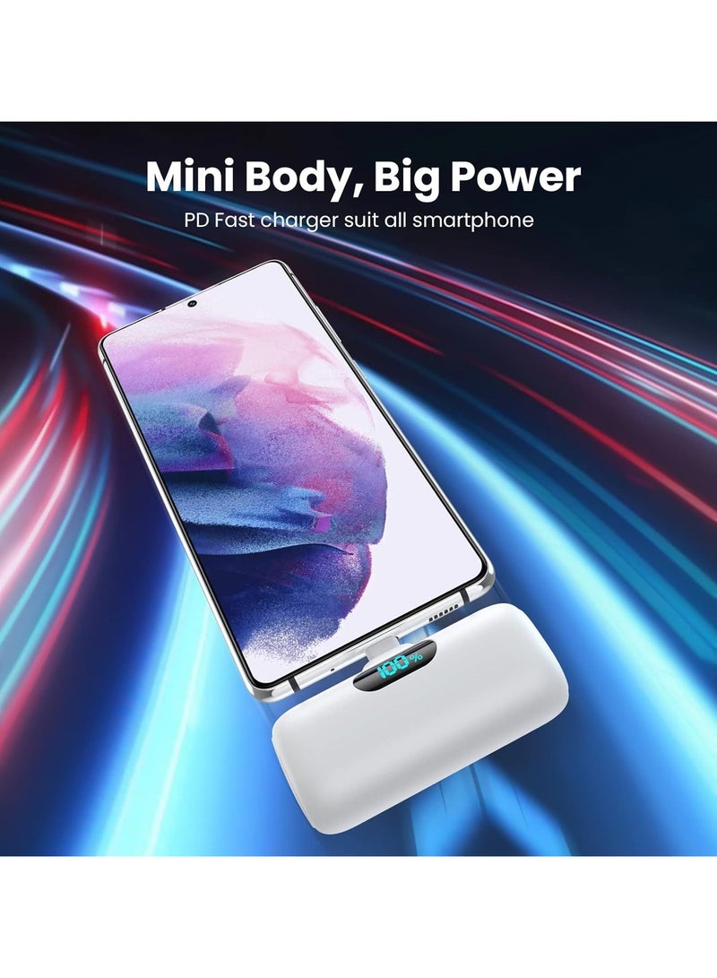 general [2 Pcs] Mini Portable Charger 5000mAh Portable Power Supply, 3A PD USB C Portable Power Supply for Mobile Phone, Battery Pack for LCD Monitor - Image 3