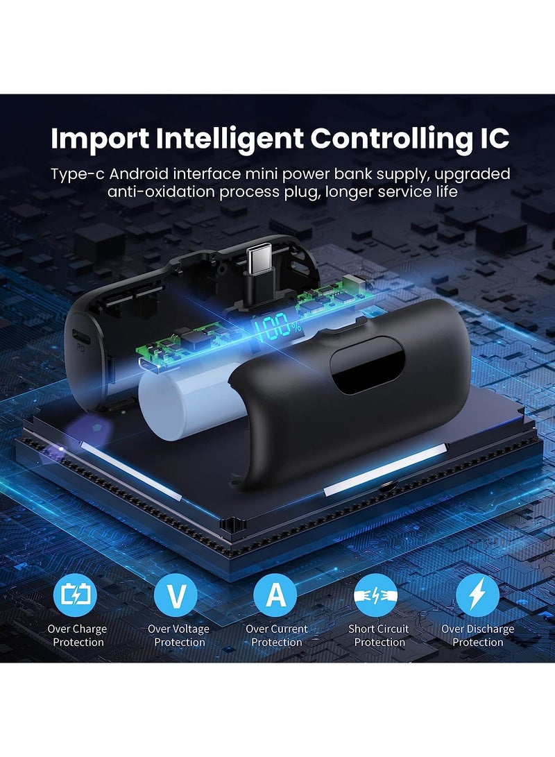 general [2 Pcs] Mini Portable Charger 5000mAh Portable Power Supply, 3A PD USB C Portable Power Supply for Mobile Phone, Battery Pack for LCD Monitor - Image 4