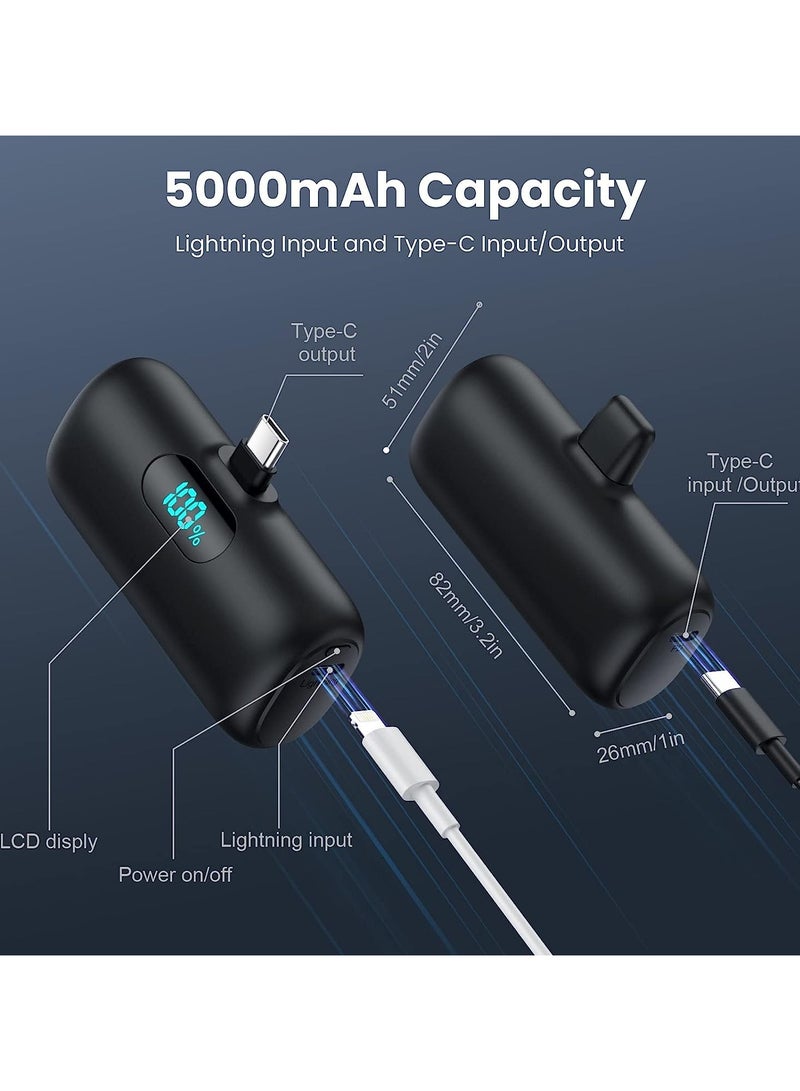 general [2 Pcs] Mini Portable Charger 5000mAh Portable Power Supply, 3A PD USB C Portable Power Supply for Mobile Phone, Battery Pack for LCD Monitor - Image 5
