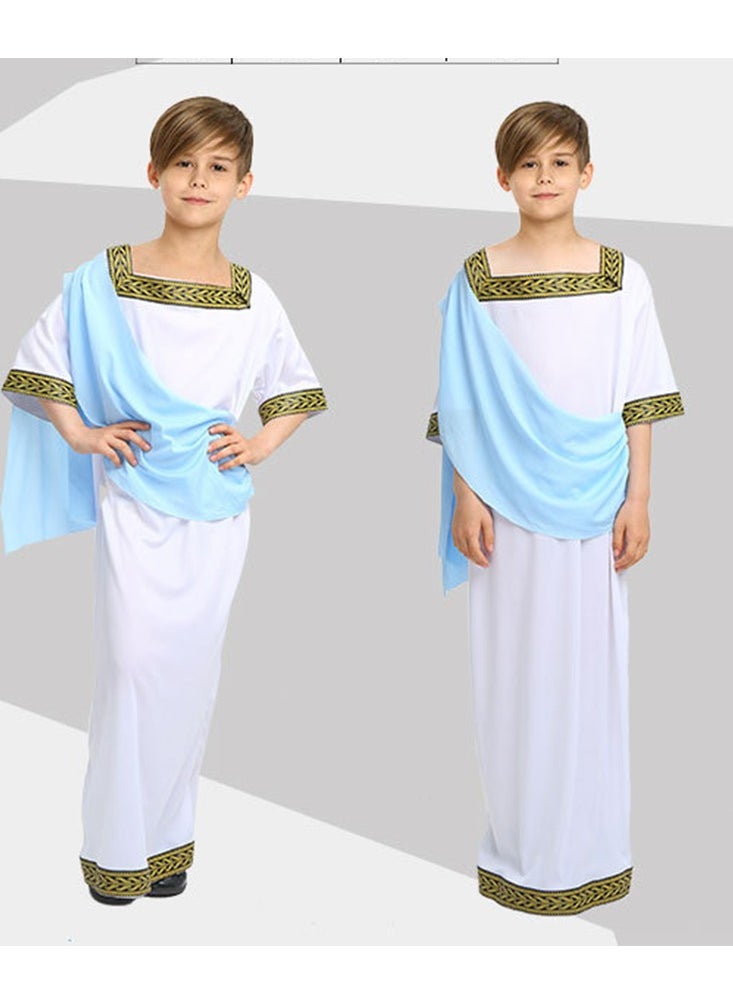 Al Aoyama Kids Greek Toga Costume Boy Ancient Greek Goddess Costume Boy Roman Greek Outfit for Halloween  - Image 3
