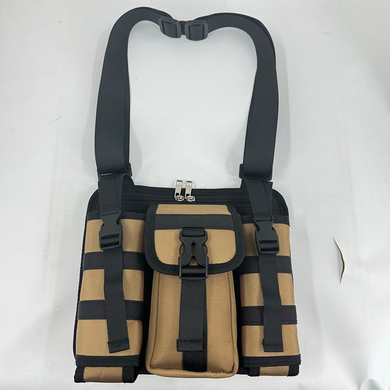 Shoulder Small Satchel Multi-Pocket Tactical Sports Bag Crossbody Storage Tool Bag Fashionable Brand Partition Boys Chest Bag New - Image 1