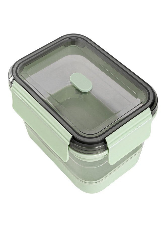Restaurantware-Fresh Hero 40 Ounce Storage Containers, 1 Durable Airtight Food Containers - Microwavable, Freezable, Green Plastic, Collapsible, Dishwashable, With Vented Lids - Image 2