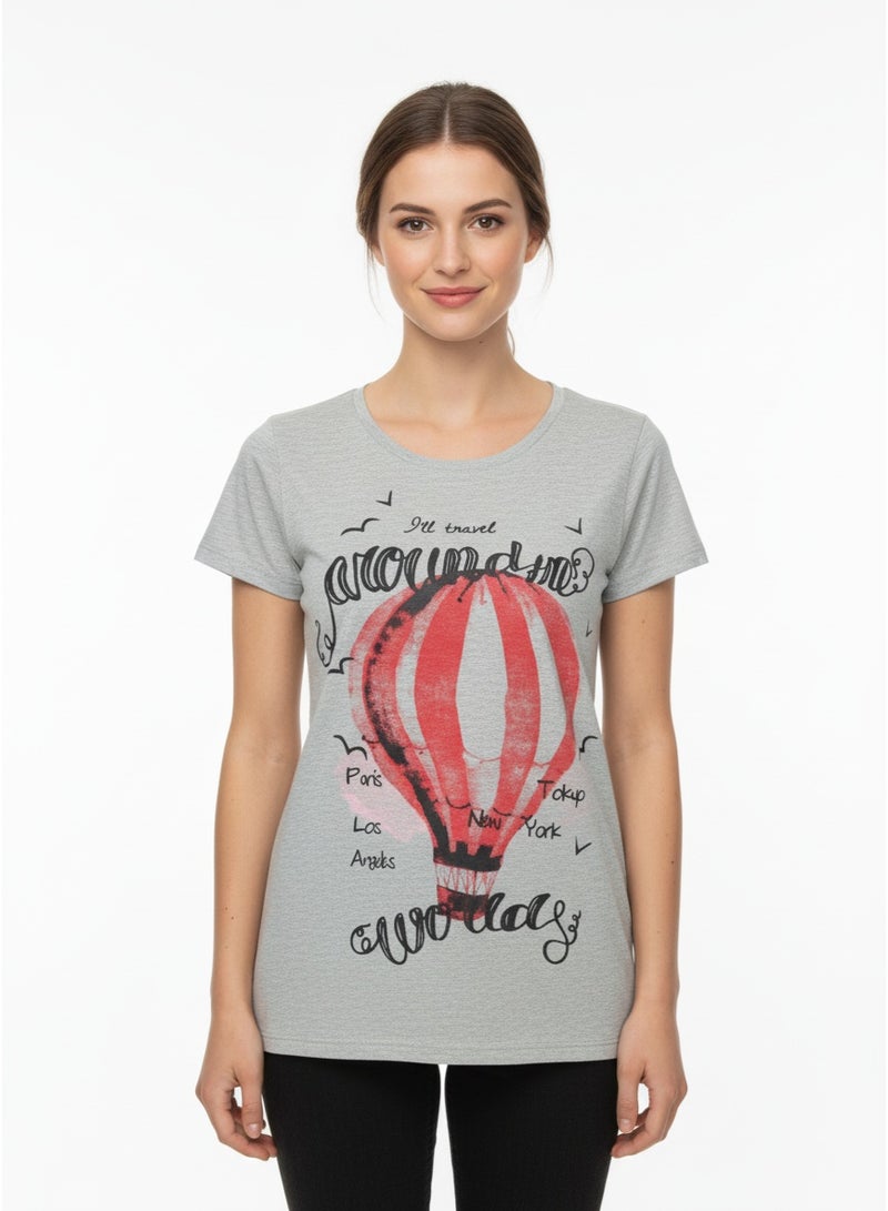 general T-SHIRT LADIES BODICE AOP S/S SV-LTS-39 - Image 1