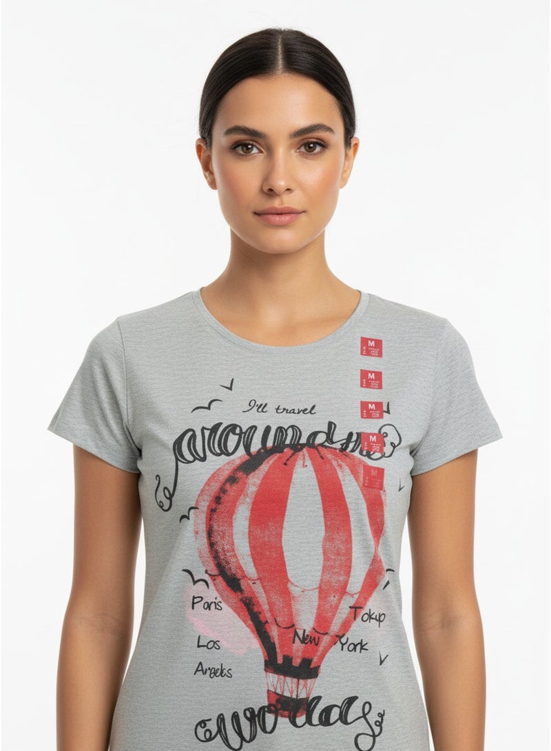 general T-SHIRT LADIES BODICE AOP S/S SV-LTS-39 - Image 2