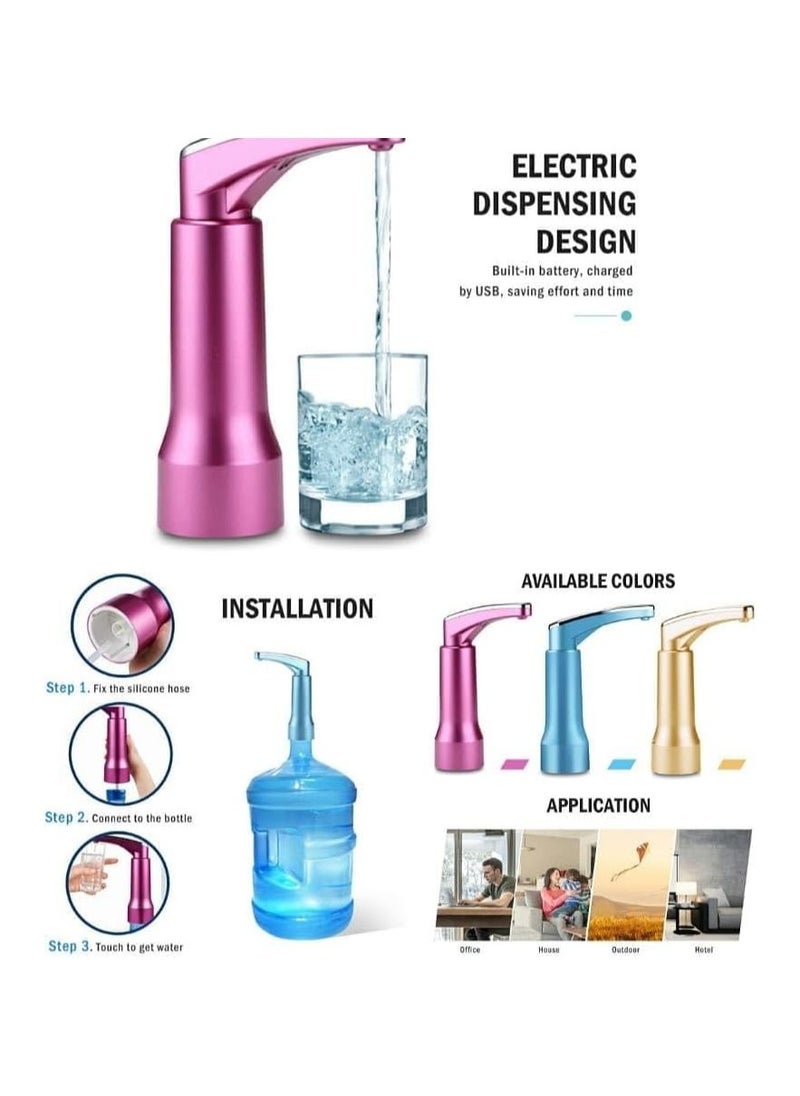 LIMITLESS Automatic Water Pump Water Bottle Pumping Machine Portable Drinking Water Pump Electric Water Dispenser Water Pumping Device (Gold)  - Image 2
