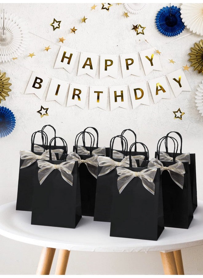 MESHA Paper Gift Bags 5.25X3.75X8 Black Small Paper Bags With Handles Bulk100 Pcs Kraft Paper Bags For Small Businesswedding Party Favor Bags - Image 5