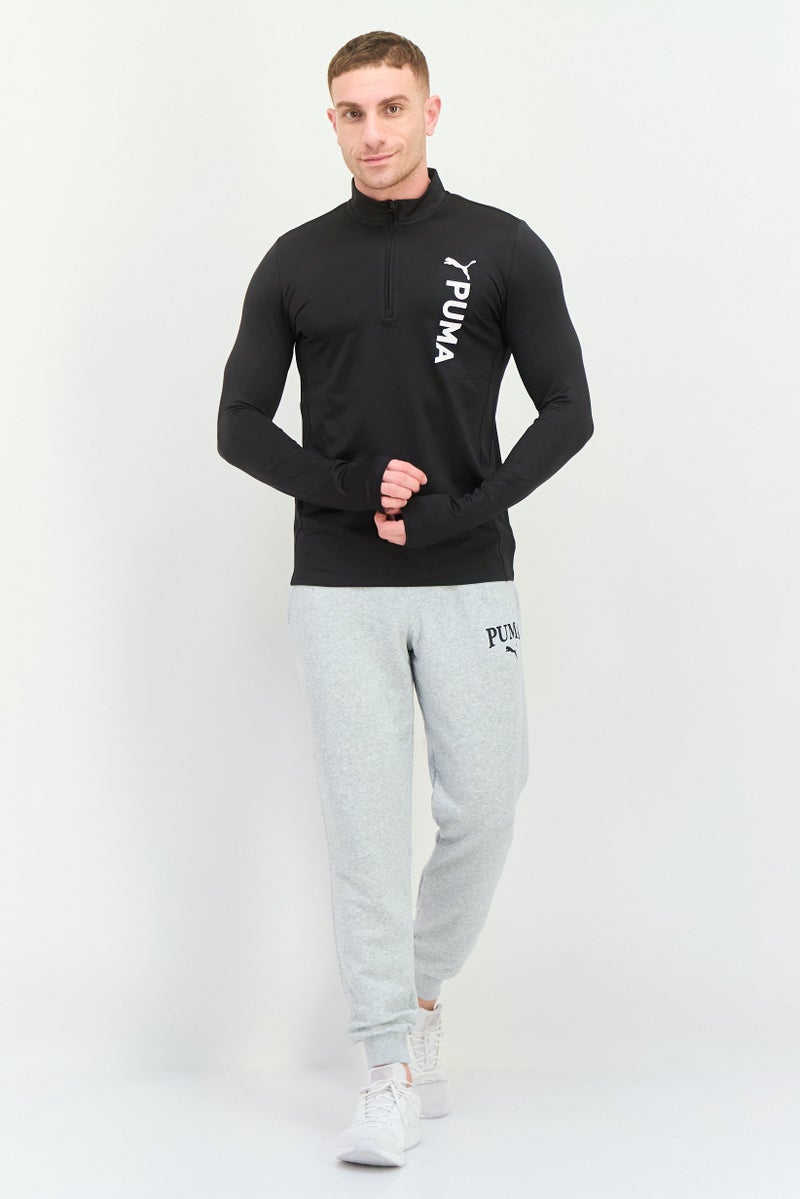 PUMA تي شيرت تدريب طويل الأكمام للرجال، رياضي، أسود - Image 4