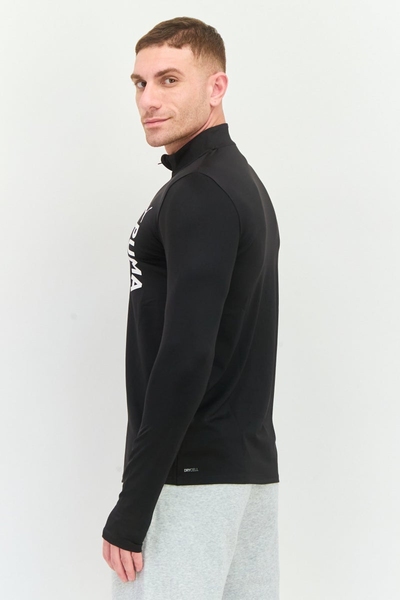 PUMA تي شيرت تدريب طويل الأكمام للرجال، رياضي، أسود - Image 2