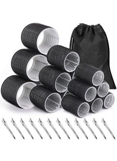 Rollers Hair Curlers 30Pcs Set with 18Pcs Hair Roller 3 Sizes 6 Large Rollers 6 Medium Rollers 6 Small Rollers and 12 Clips and Storage Bag for Long Medium Short Hair Volume