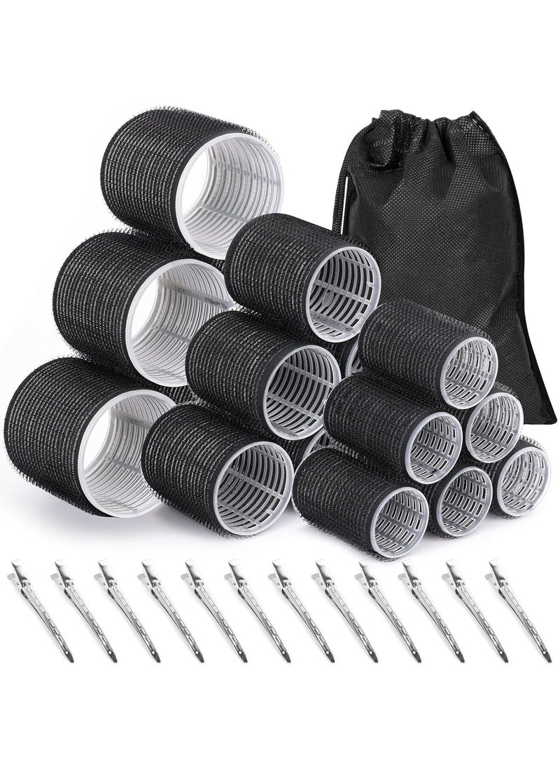 anezus Rollers Hair Curlers 30Pcs Set with 18Pcs Hair Roller 3 Sizes 6 Large Rollers 6 Medium Rollers 6 Small Rollers and 12 Clips and Storage Bag for Long Medium Short Hair Volume 