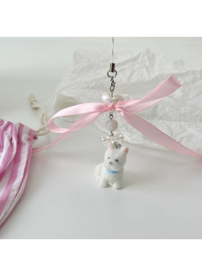 NIBEMINENT Beaded Phone Lanyard, Anti Lost Removable Wrist Strap, Adorable Girl Bracelet Pendant, Phone Keychain Lanyard