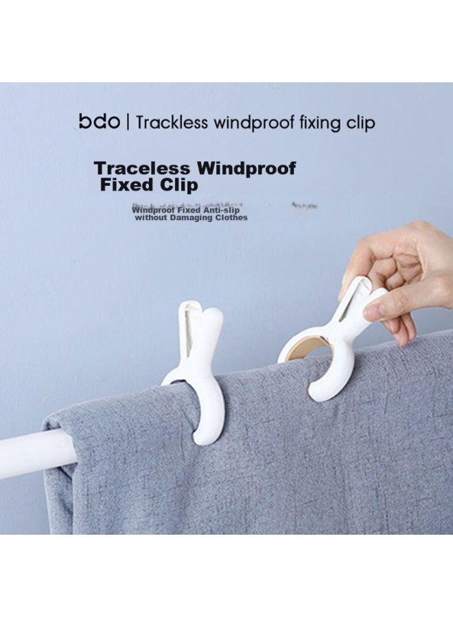 Bdo Windproof Strong Fixer, Household Drying, Anti-slip Large Clips, Clothes, Quilt, Bed Sheet, Plastic Clips, 4 Pieces - Image 1