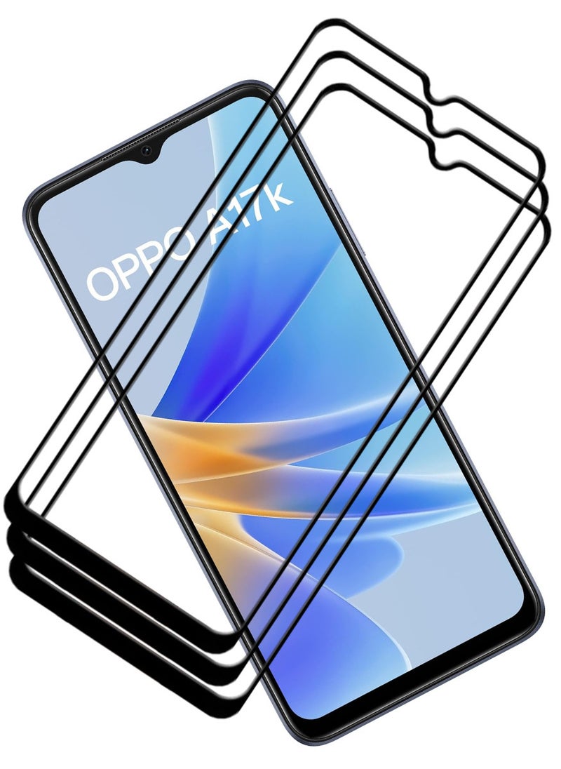 ACLIX 3 Pieces Antistatic ESD Dustproof Premium Quality High Definition Tempered Glass Screen Protector Designed For Oppo A17k - Image 1
