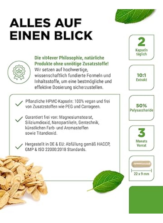 Vit4ever Astragalus - High Dose with 1400 mg ,to supports the immune system and Antioxidant support ,180 Capsules - Image 3
