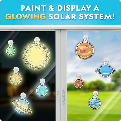Blue Marble National Geographic Mega Space Activity Kit - Glow in The Dark Science Craft Kit for Kids with 100+ Pieces, Launch a Rocket, Create Glowing Constellations, Paint a Solar System & More - Image 4