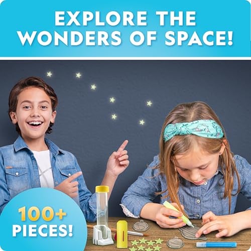 Blue Marble National Geographic Mega Space Activity Kit - Glow in The Dark Science Craft Kit for Kids with 100+ Pieces, Launch a Rocket, Create Glowing Constellations, Paint a Solar System & More - Image 2
