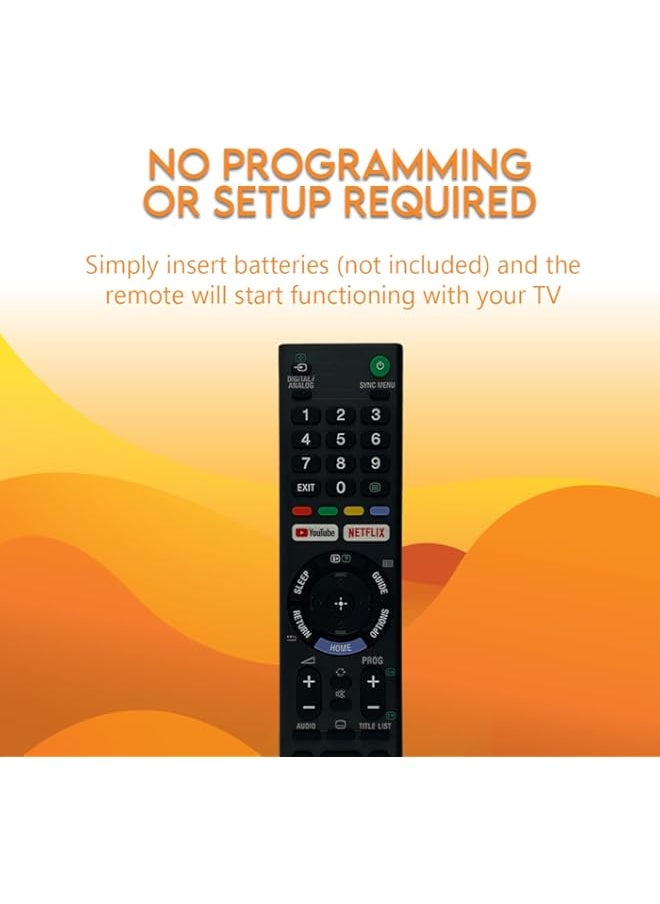 HuHa - Ceybo OEM Sony RMT-TX300E Remote Control Compatible with Bravia TV Models: KD43X7000E KD-43X7000E KD43X7000F - Includes Netflix and YouTube Hotkeys - Image 1